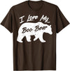 Halloween Party T-Shirt Co Boo Bear Shirt | Polar Bear Spirit Bear Halloween Apparel T-Shirt - Brown