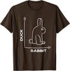 Duck - Rabbit - Funny - Joke - Bunny - Optical Illusion -Pun T-Shirt in Brown