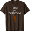 Best Pet Grandparents Ever I Love My Grand Cow Funny Highland Cow Lover Grandma Grandpa T-Shirt - Brown