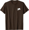 Playful Critter Apparel Co. Polar Bear Minimalist Black and White T-Shirt - Brown
