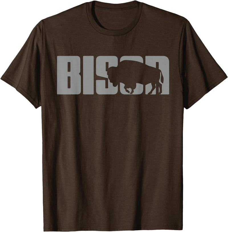 Bison Buffalo Apparel Bison Lover Buffalo Clothing - Buffalo Bison T-Shirt - Brown