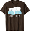 Eisbär Klimawandel Geschenkidee Funny Polar Bear North Pole Polar Bear Love Climate Change T-Shirt - Brown