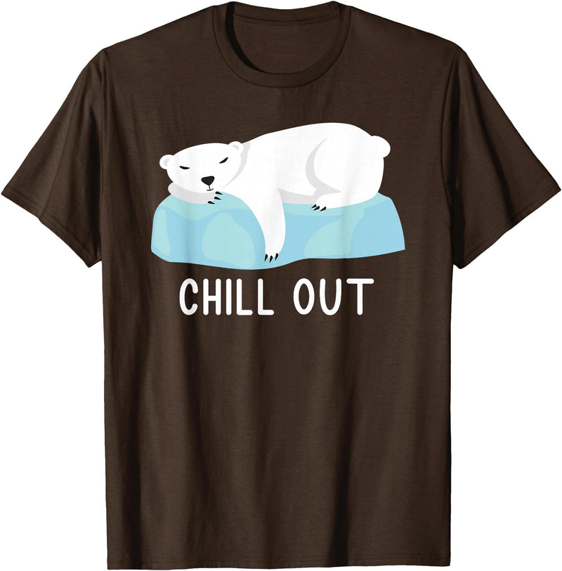 Eisbär Klimawandel Geschenkidee Funny Polar Bear North Pole Polar Bear Love Climate Change T-Shirt - Brown