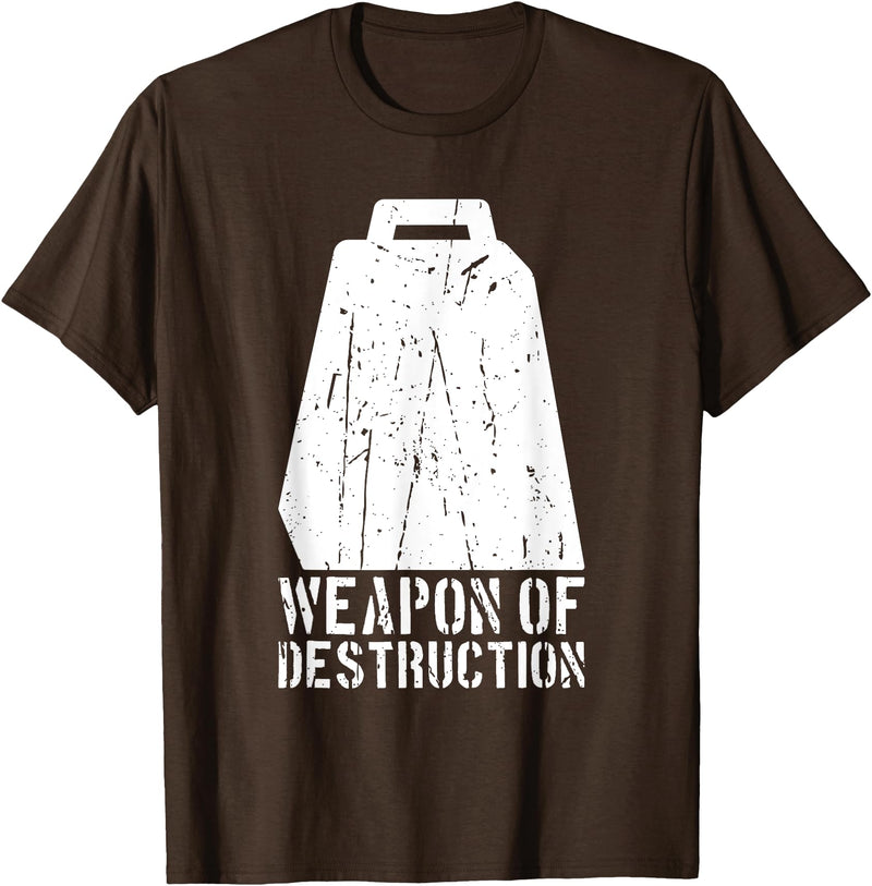 Blue Cowbell More Cowbell Costume Cow Bell More Cowbell Vintage Funny Drummer Cowbell Funny T-Shirt - Brown