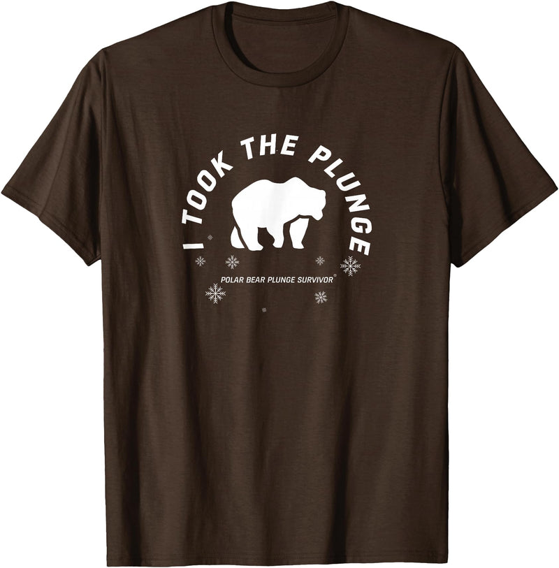 Polar Bear Llunge Polar Plunge Polar Bear I Took The Plunge T-Shirt - Brown