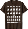 Funny Chicken and Cows Riddle 30 Cows and 28 Chickens How Many Didn't Funny Riddle Meme T-Shirt - Brown