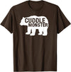 Cute Bear Cuddle Monster Shirts Cuddle Monster Bear Silhouette Fun Novelty T-Shirt - Brown