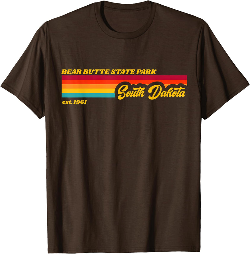 State Parks Souvenirs & Gifts South Dakota South Dakota BEAR BUTTE State Park T-Shirt - Brown
