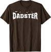 Dadster Matching Family Mom Dad Halloween Party Retro Vintage Dadster Couple Matching Family Mom Halloween T-Shirt - Brown