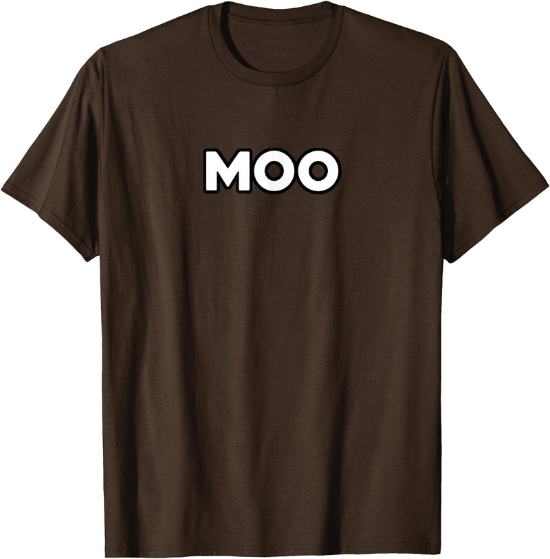 Moo Talking Cow Moo - Funny Cow Goes Moo T-Shirt - Brown