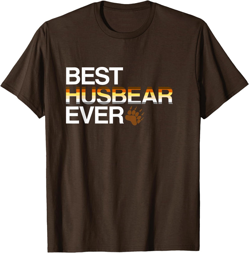 LGBT Love is Love Gay Bear Shirts Gay Bear Tee The Best Husband of All Time T-Shirt - Brown