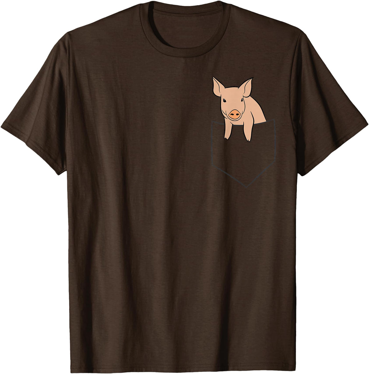 Funny Pig Farmer Gifts Pig in the Bag Funny Bags Pig T-Shirt - Brown