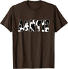 funny saying Gifts for Family Members and more Auntie Cow Print Cow Pattern T-Shirt, Black - Brown