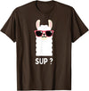 Llama Costume For Boys Funny Llama Kids T-Shirt - Brown