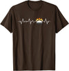 Bear Community Bear Brotherhood Gay Men Gifts Gay Bear Pride Heartbeat Paw Bear Flag Colors T-Shirt - Brown