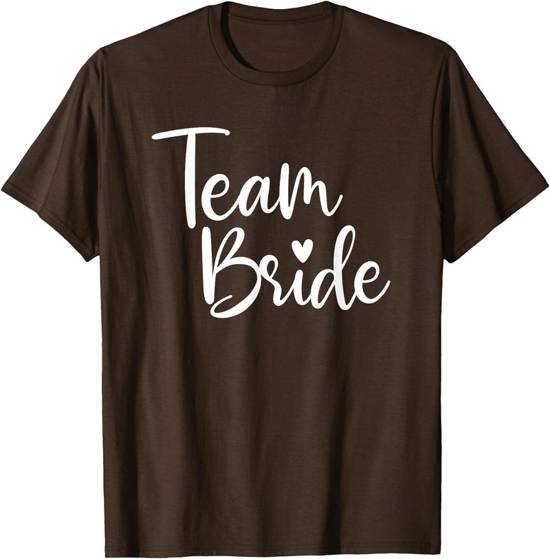 Team Bride Wedding tee Team Bride Wedding, Bride Bridal Party T-Shirt - Brown