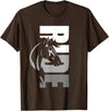 BASBO Horseback Riding Apparel - Horse T-Shirt - Straight - Brown