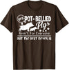 Pot Belly Pig T shirts - Pot Belly Pig Shirt - Brown