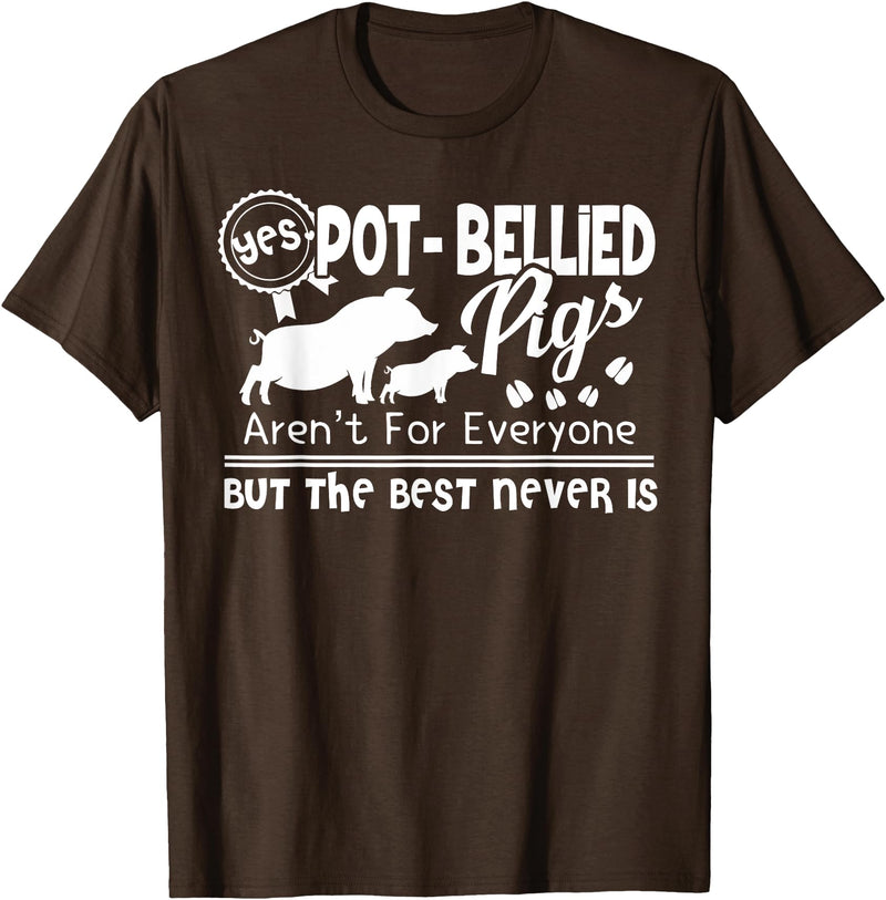 Pot Belly Pig T shirts - Pot Belly Pig Shirt - Brown