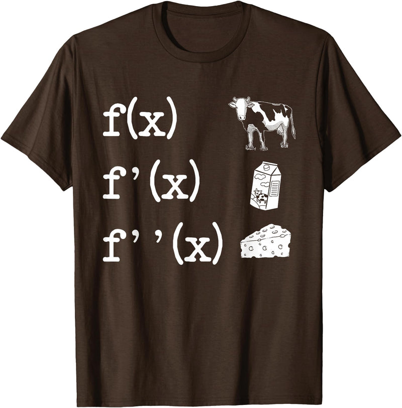 Cute Math Gifts Calculus Nerd Accessories & Stuff Funny Math Teacher Art For Men Women Cow Milk Cheese Formula T-Shirt -