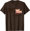 SHIRTSIDE PIG Pig Whisperer Shirt Gift For Pig Lover T-Shirt - Brown