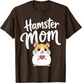 Hamster Mom Keeper Woman Girl Hamster T-Shirt - Brown