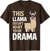 Llama Gift Llama Lover Accessories & Lama Stuff Funny Llama Design for Men Women Kids Llama Lover Llama T-Shirt - Brown