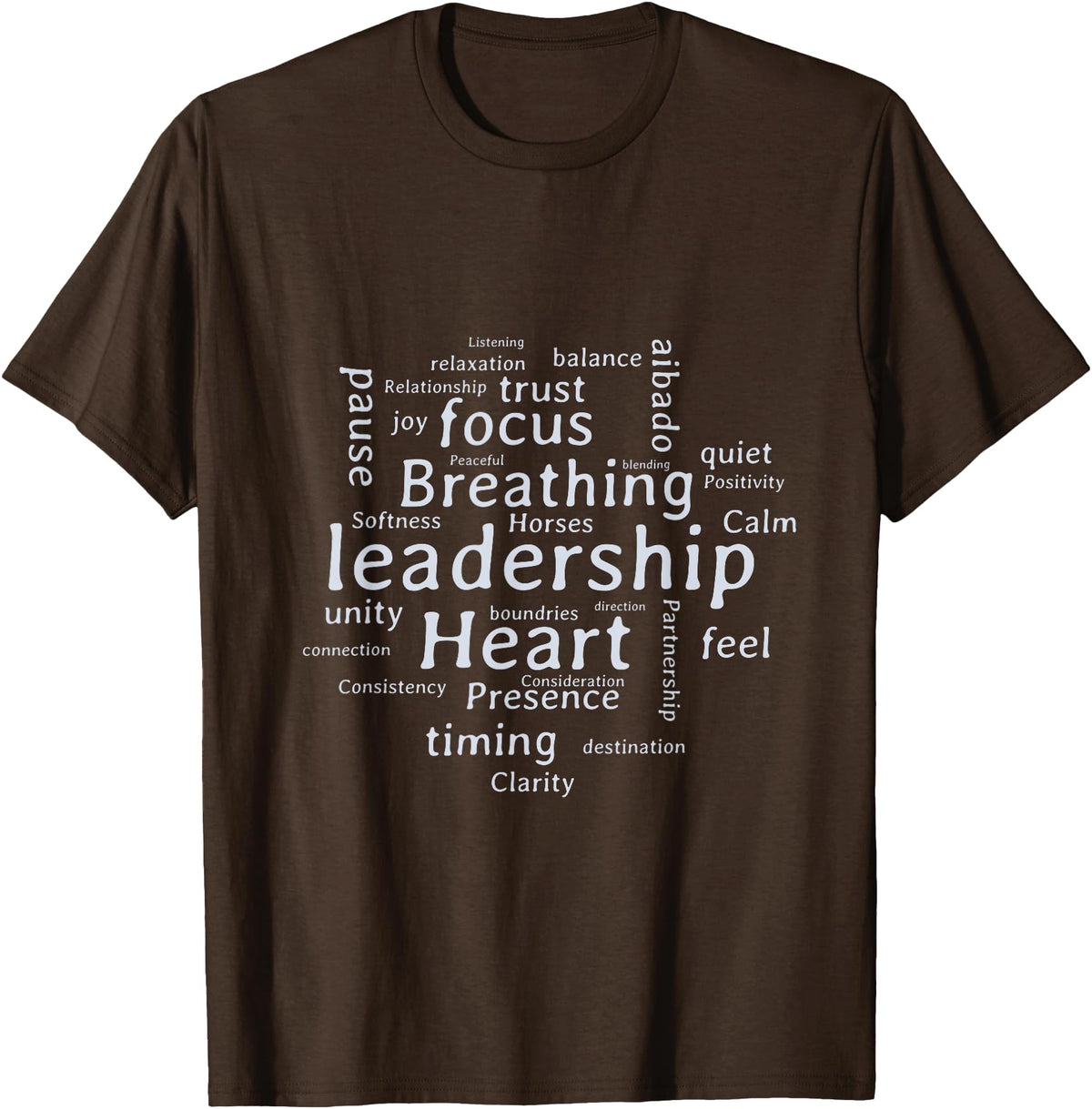 Considering The Horse Mark Rashid Principles Unisex-Youth Blue Cotton Polyester Blend Classic Fit T-Shirt - Brown