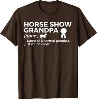 Horse Show Apparel Funny Horse Show Grandpa Definition T-Shirt - Brown