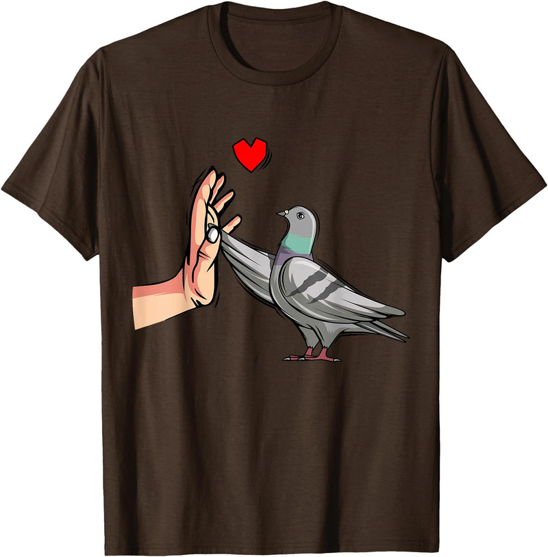 Funny Pigeon Lover Apparel & Gift Designs Pigeon Lover Men Women Kids T-Shirt - Brown
