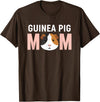 Cavy Mom Designs FarmAnimal Guinea Pig Mom Cavy Owner Mom Design T-Shirt - Brown