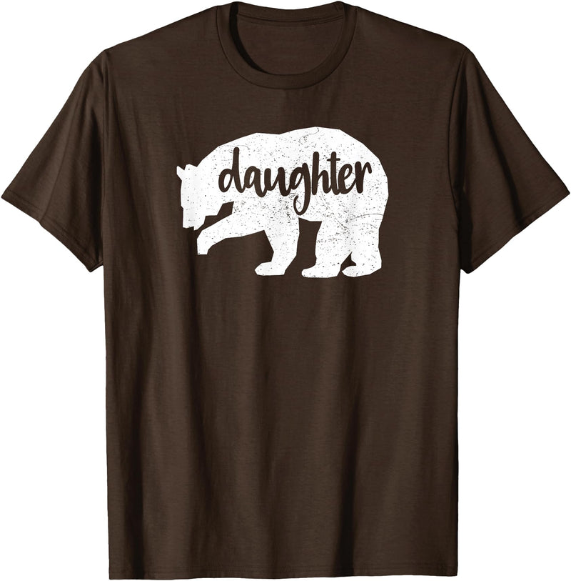 Family & Animals Gifts Daughter Bear - Funny Family T-Shirt Cool Animal Love Tee T-Shirt - Brown