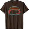Guinea Pig Graphic Art Designs Guinea Pig Lover Animal Retro Vintage 80s Style T-Shirt - Brown