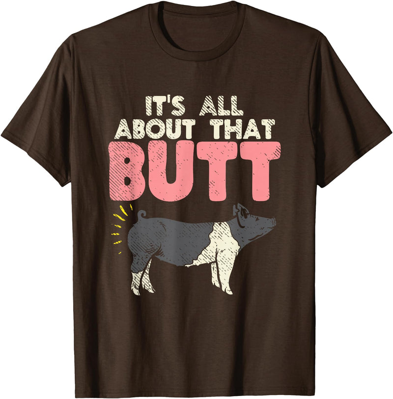 Funny Livestock Show Puns And More Pig Show, Livestock Show, British Saddleback T-Shirt - Brown