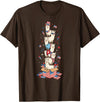 Llama Lovers USA Patriotic Outfits for Women Men Funny Llama American USA Flag Memorial Day 4th of July T-Shirt - Brown