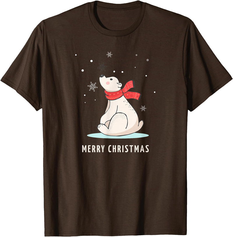 Sassy Southern Charm & Grace Cute Funny & Unique Christmas Polar Bear & Snow T-Shirt Gift T-Shirt - Brown