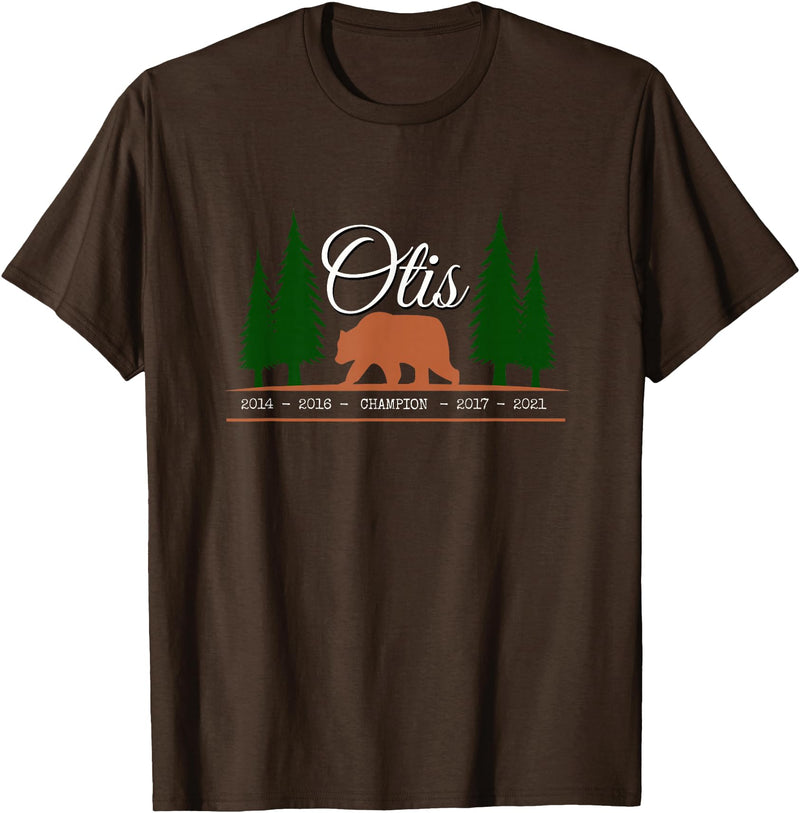 Brown Bear Lovers and Fat Grizzy Fans 2023 Otis Champion fat brown grizzly bear fan beartober week 2023 T-Shirt - Brown