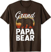 Crazy Grandpa Apparel & Gifts Fun Grandpa Animal Sunset Graphic - Grandpapa Bear T-Shirt - Brown