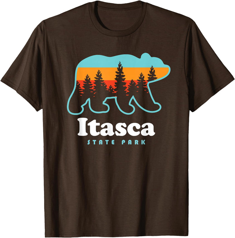 Itasca State Park Minnesota Bear T-Shirt - Brown