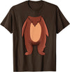 The Easy Costume Idea Shop Bear Halloween Costume Shirt - Brown Grizzly Bear T-Shirt - Brown