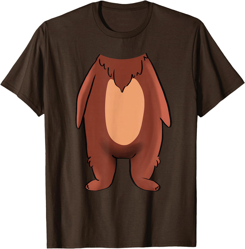The Easy Costume Idea Shop Bear Halloween Costume Shirt - Brown Grizzly Bear T-Shirt - Brown