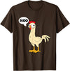 gift creative original father joke humor amusing Chicken - Hen - Fowl - Cow - Funny - Joke - dad Joke T-Shirt - Brown
