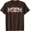 ETHRLO cow im one birthday decorations Shirts Mom Cow Print Cowboy Animal Pattern Farmer Cow Mother Mom T-Shirt - Brown