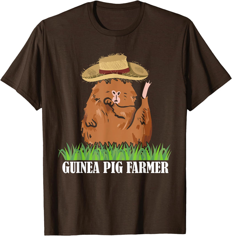 Guinea Pig Gift Idea Guinea Pig Lover Pet Cavy Guinea Pig Farmer Graphic Guinea Pig Owner Pets Animals T-Shirt - Brown