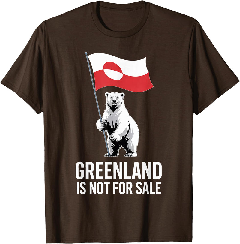 Arctic Polar Bear Greenland Protest Greenland is Not for Sale Arctic Polar Bear T-Shirt - Brown
