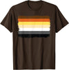 LGBTQ Bear Flag Gay Pride Gift For Men LGBT Papa Mens Gay Pride Month - Gay Flag Bear T-Shirt - Brown