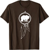 American Indian Shirts by CrushRetro Native American Dreamcatcher Bear Women Men Kids T-Shirt - Brown