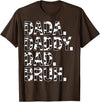 Highland Cow Dad Shirt Dad Cow Print Father's Day Dad Dada Daddy Bruh Papa Cow Daddy Love Cows Dad Cow Print T-Shirt - Brown