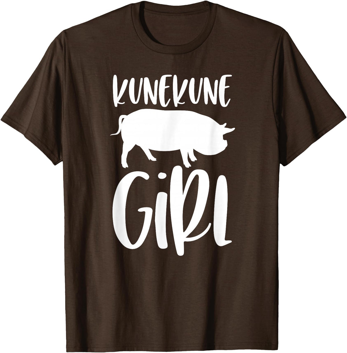 Angry Ant Graphics - Kunekune Pig Gifts Kune Kune Pig Gift for Women - Kunekune Girl T-Shirt - Brown