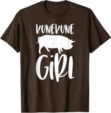 Angry Ant Graphics - Kunekune Pig Gifts Kune Kune Pig Gift for Women - Kunekune Girl T-Shirt - Brown